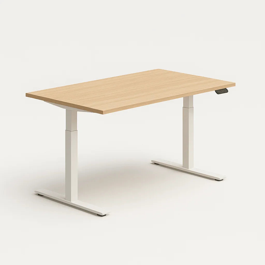 Dual Motor Electric Height Adjustable Standing Desk - Wood Texture
