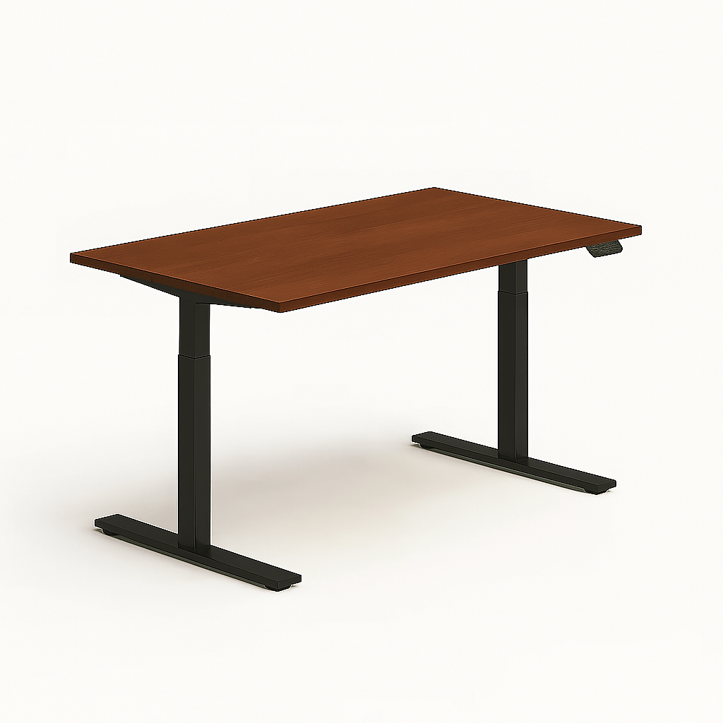 Dual Motor Electric Height Adjustable Standing Desk - Wood Texture