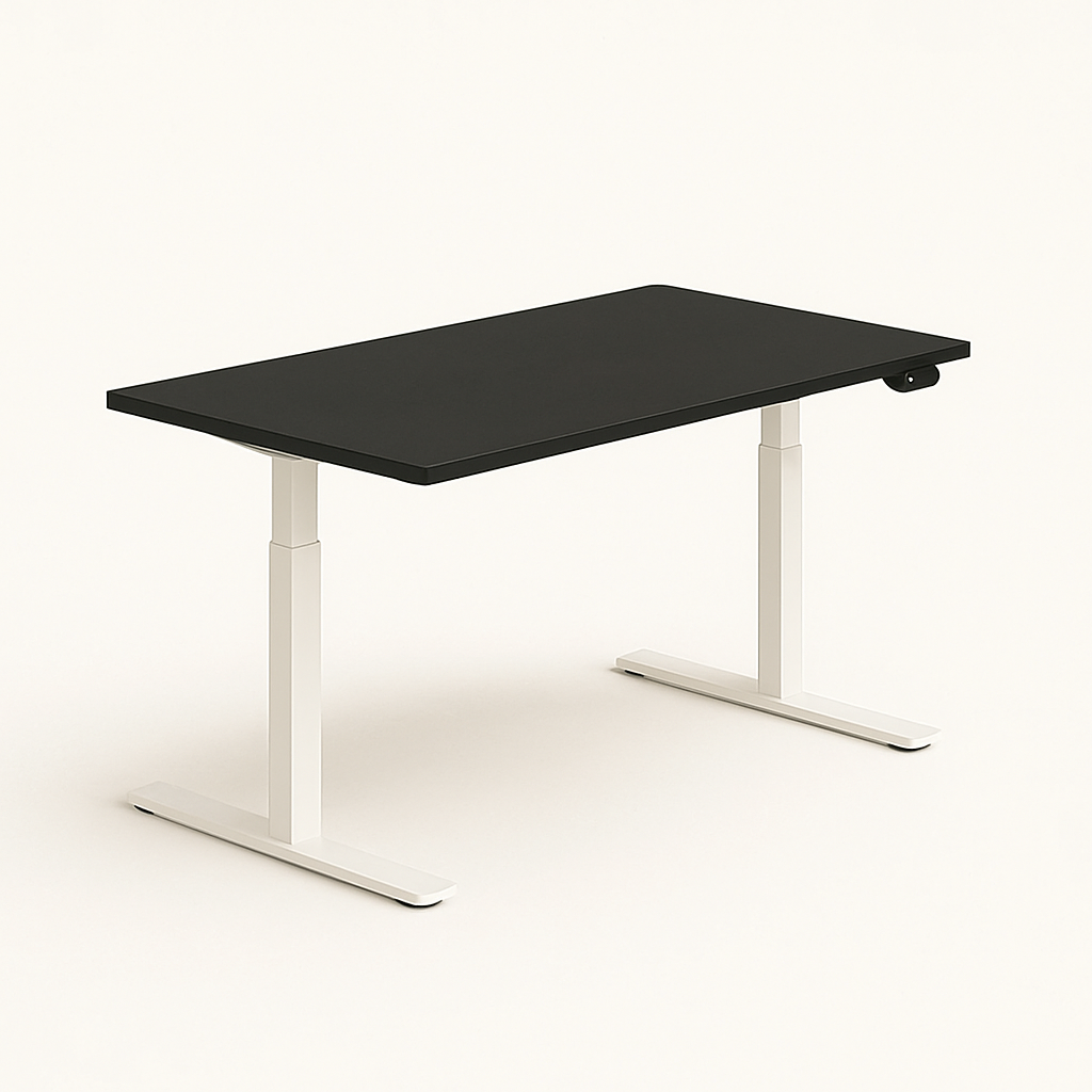 Dual Motor Electric Height Adjustable Standing Desk - Wood Texture