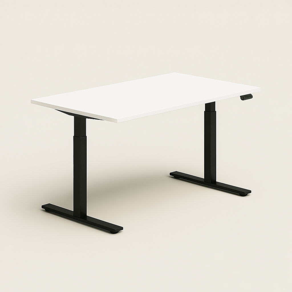 Dual Motor Electric Height Adjustable Standing Desk - Wood Texture