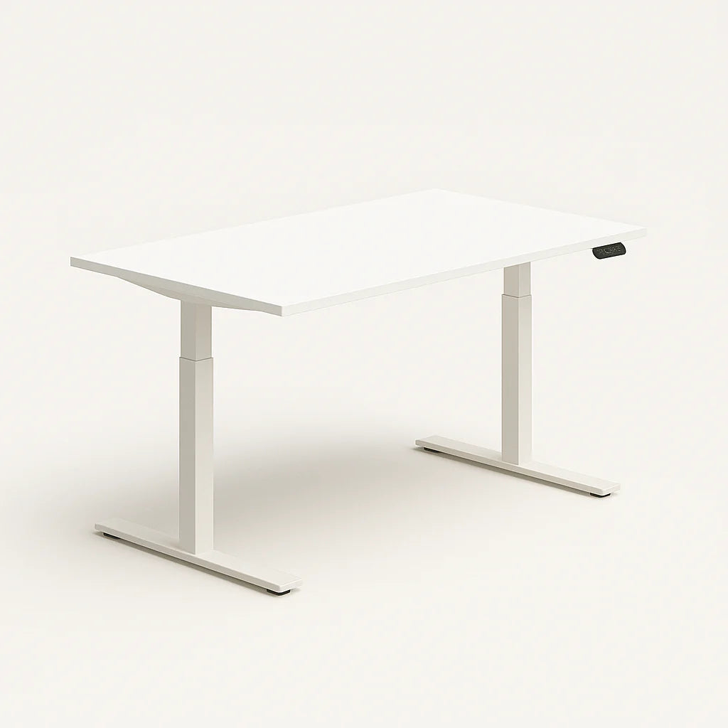 Single Motor Height Adjustable Desk – Ergonomic & Health Solution - White
