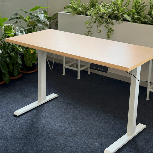 Heigh Adjustable Desk - Wooden Texture