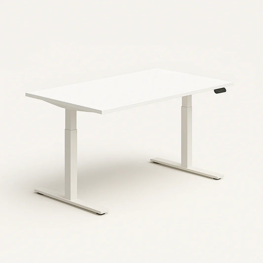 Single Motor Height Adjustable Desk – Ergonomic & Health Solution - White
